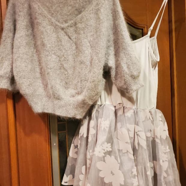 스나이델 앙고라 니트 나시 원피스 세트 일본 빈티지