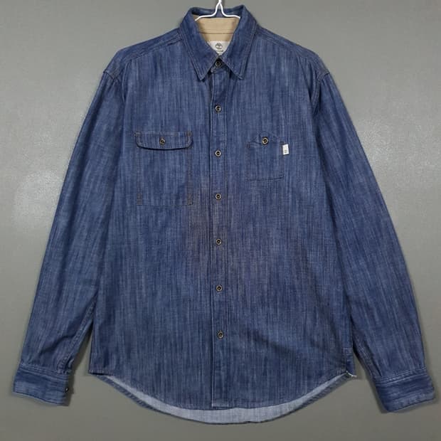 M (95) 팀버랜드 샴브레이 포켓 데님 셔츠 긴팔 남방