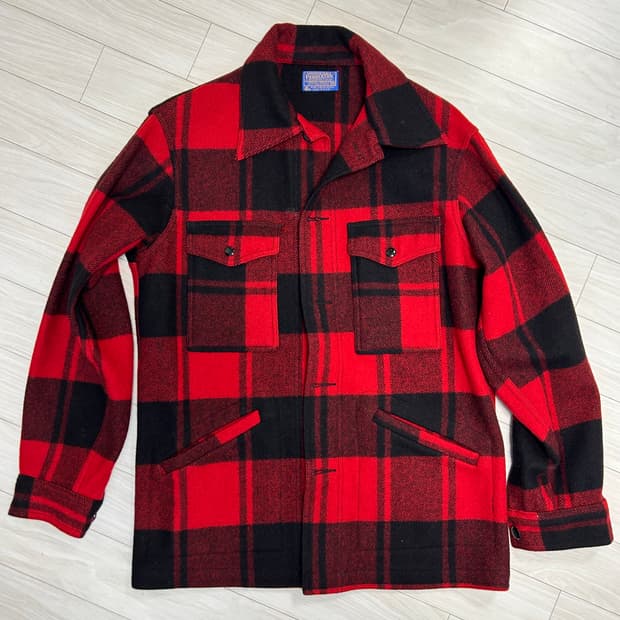 펜들턴 레드 블랙 울 자켓 매키노 맥키노