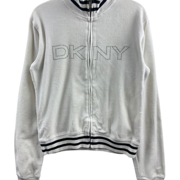 DKNY 큐빅 벨벳 딱붙집업1347