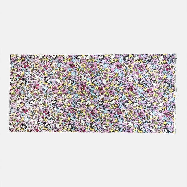 마메시바X캬리파뮤파뮤 패턴 패브릭 천