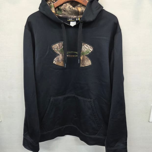 언더아머 스톰 리얼트리 로고 기능성 후드티 xl
