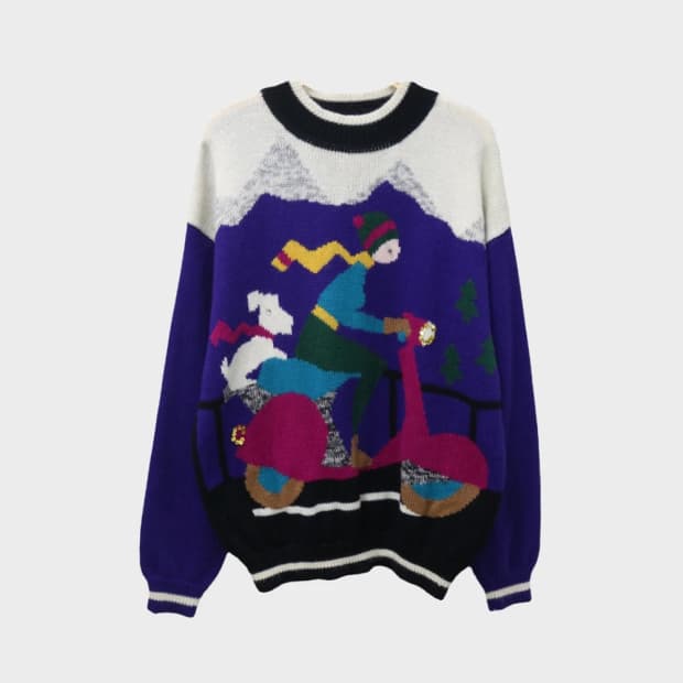 CHRISTIAN PIERRE  울 Y2K 니트 64639