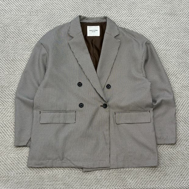 프릭스스토어 체크 더블 블레이저 r3510
