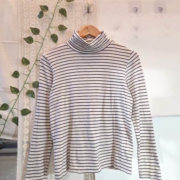 sm2 스트라이프 목폴라 슬리브