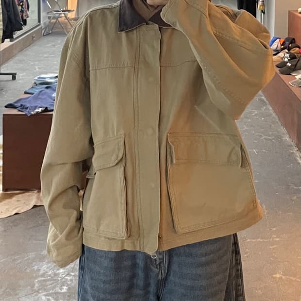 파르티멘토 워시드 베이지 워크자켓 H2714