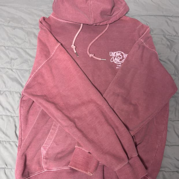 트레블 칸투어 슬로건 피그먼트 후드 토마토 L