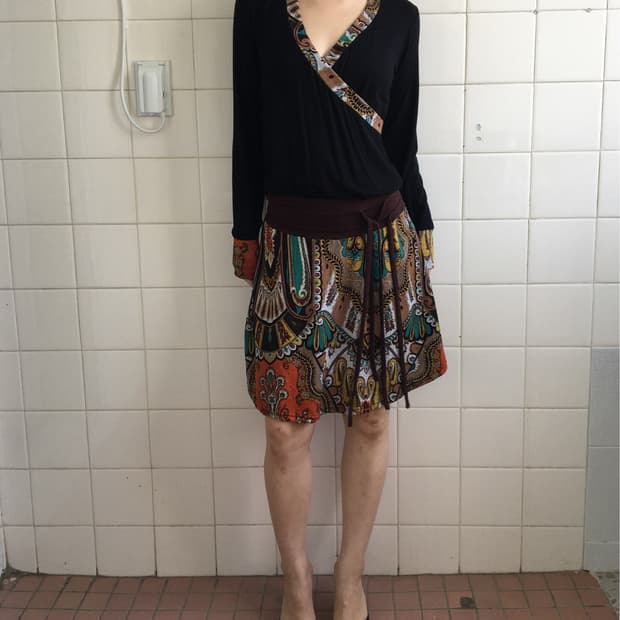 Pattern layered one piece