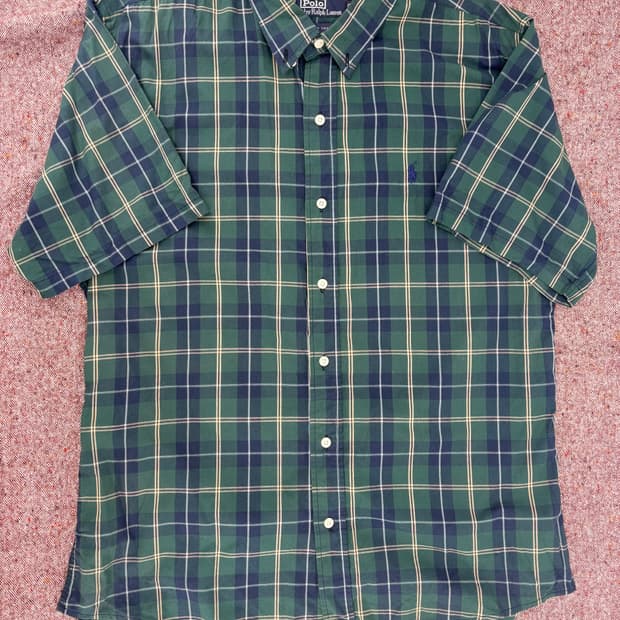 💚 Polo by Ralph Lauren 빈티지 체크 반팔 셔츠