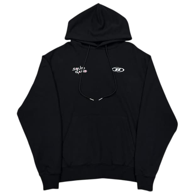 본투윈 X 오징어게임 콜라보 캐릭터 후드티 블랙 1