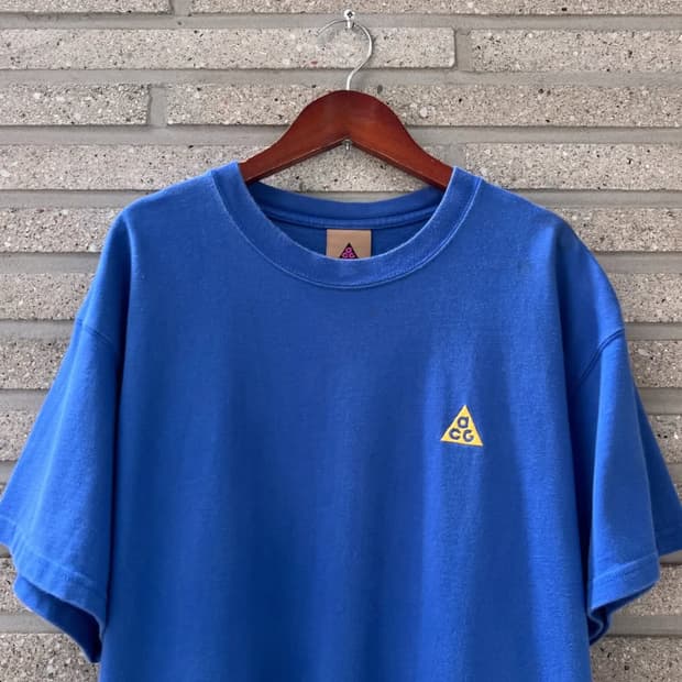 [XL]나이키 ACG 자수 로고 블루 티셔츠