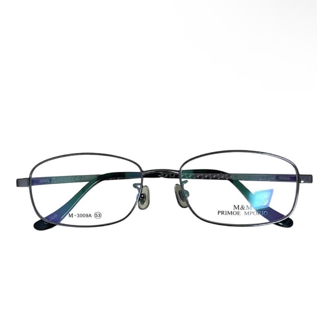 M&M 긱시크 사각 메탈 프레임 안경