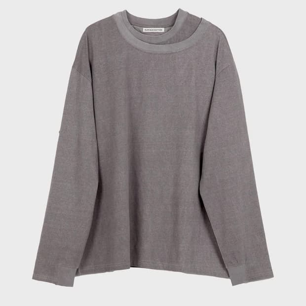 서피스에디션 - 더블넥 VTG 티셔츠 다크퍼플 (L)