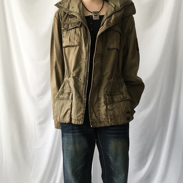 High neck filed jacket