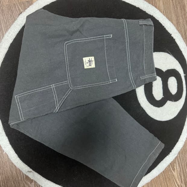 스투시 솔리드 린넨 워크 팬츠 34