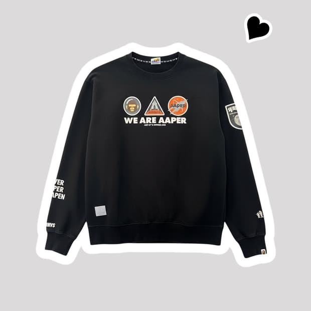 에이프 고릴라 블랙 맨투맨