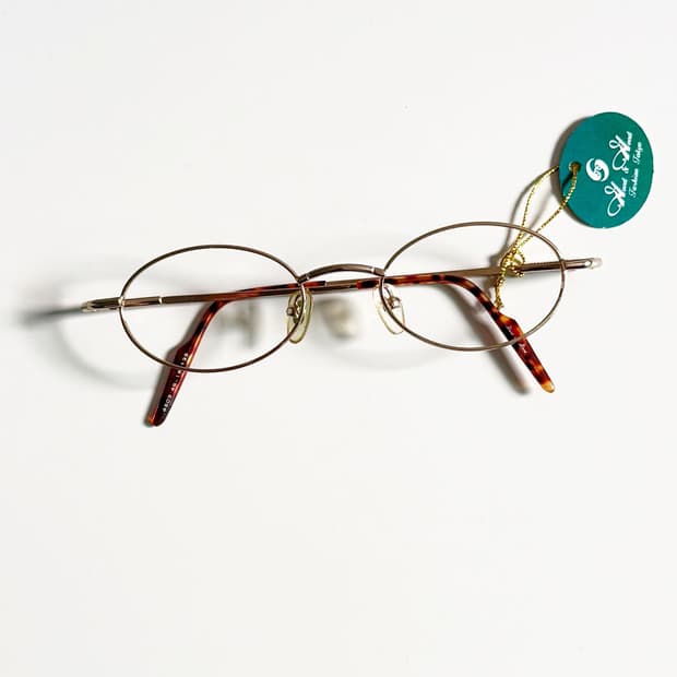 90s HOOD & HOOD 골드 슬림 오벌 프레임 빈티지 안경