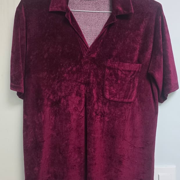 시스마잔 버건디 폴로 셔츠