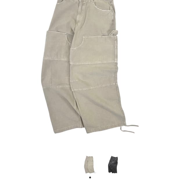 (2) 논노드 더블니 커버 팬츠 빈티지 베이지