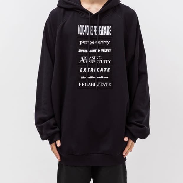 23AW Raf Simons x Fred perry 패치 후드