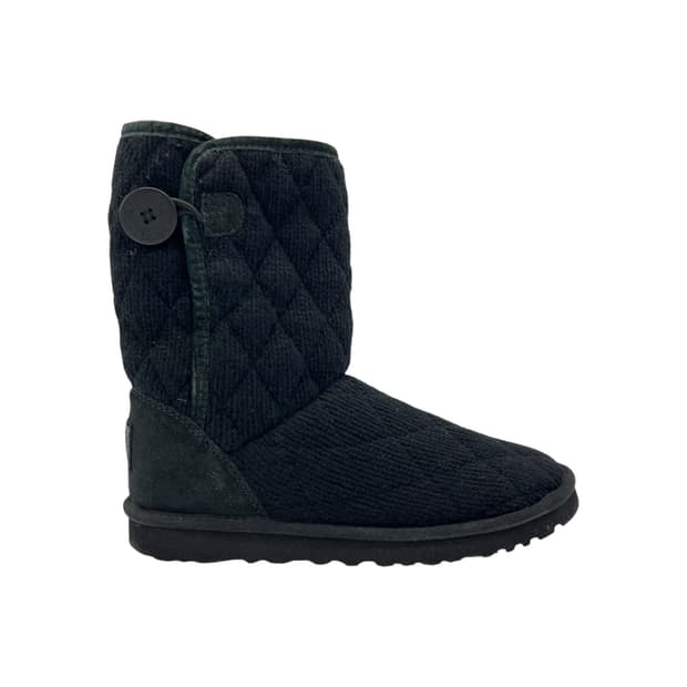 240 W 어그 퀄팅 니트 부츠 블랙