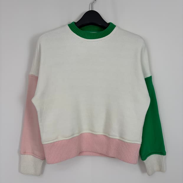 a293) 톰브라운 컬러블록 맨투맨