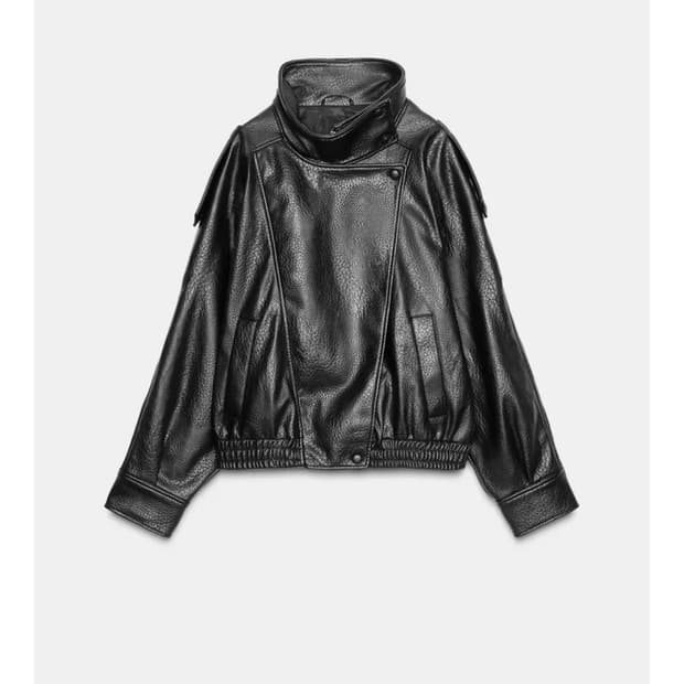 자라 페이크 레더 점퍼 S size