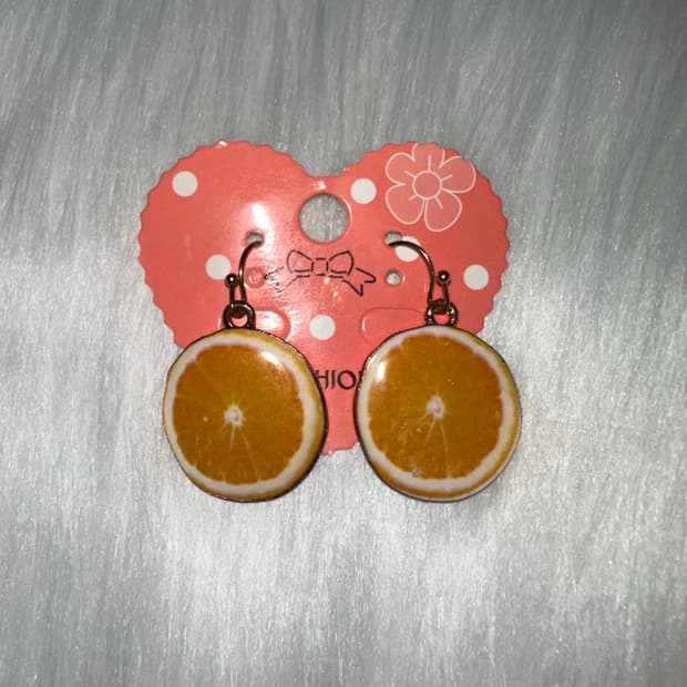 후르츠 오렌지 귀걸이