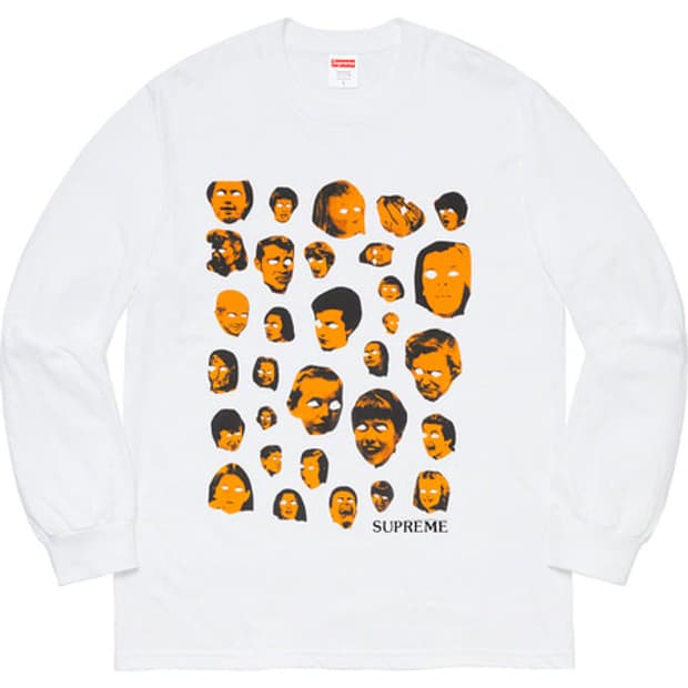 supreme 19FW 페이시즈 롱슬리브 화이트
