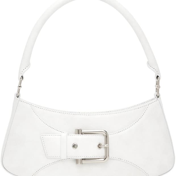 BELTED BROCLE Small White
