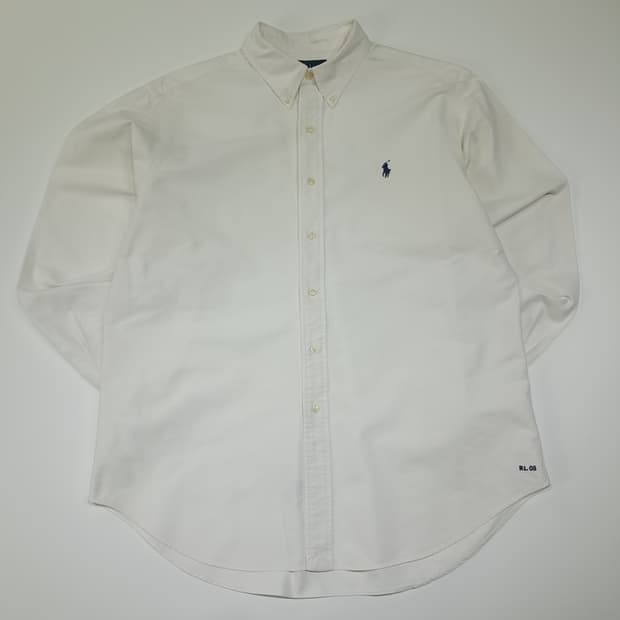 CL465 XL 폴로 00s 코튼 RL08자수 화이트 셔츠 남방