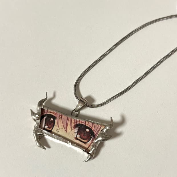 미소녀 실버 목걸이 네크리스 빈티지 레이어드