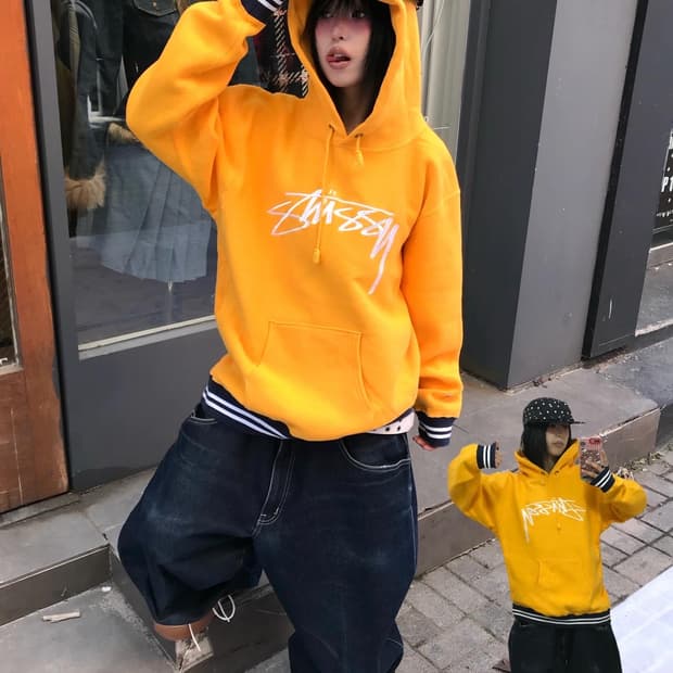 Stussy X Champion Collaboration Hoodie