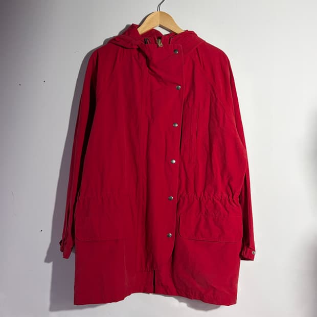 폴로 랄프로렌 빈티지 레드 후드 파카 자켓