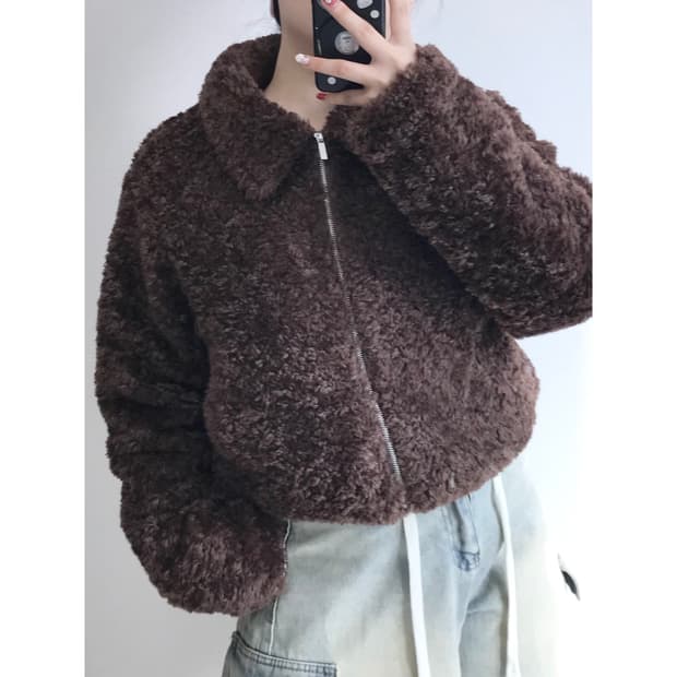 널디 후리스 뽀글이 자켓 M