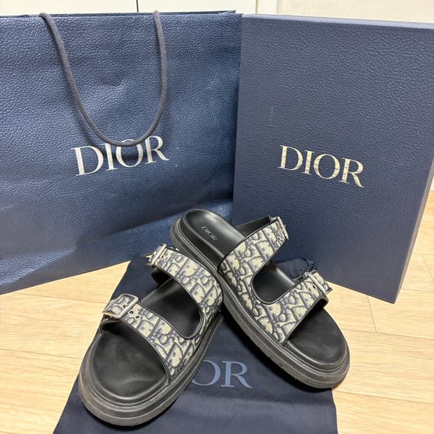 (정품, 42) 디올 오블리크 아쿠아 샌들 슬리퍼