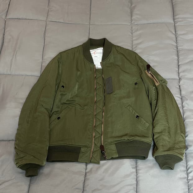 블랙아웃 ma-1 올리브 M 사이즈