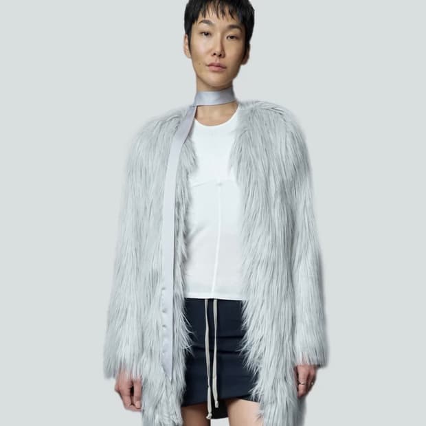 nache shaggy faux fur coat
