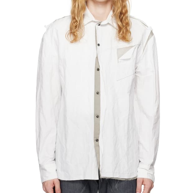 카르넷아카이브 화이트 스킨오프 셔츠