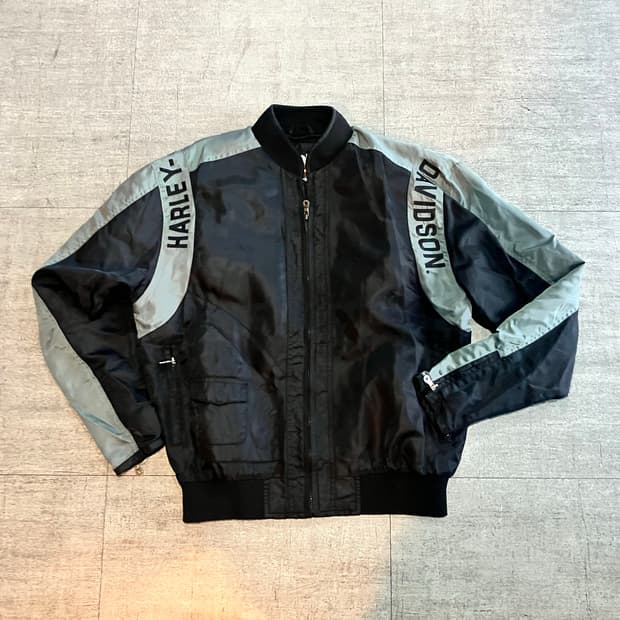 할리데이비슨 스트릿 백로고 레이싱 봄버자켓