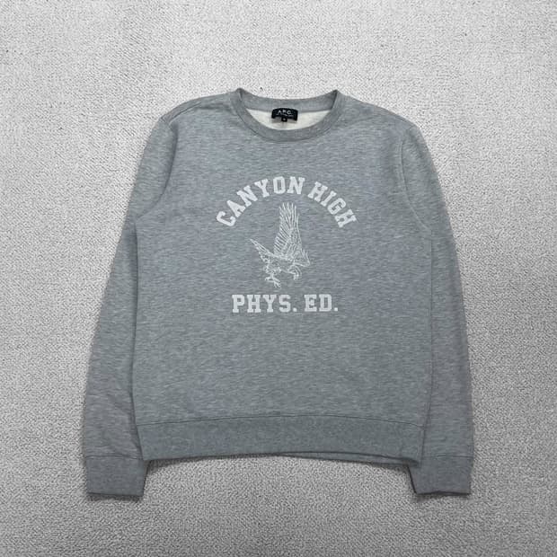 A.P.C 아페쎄 canyon high 크루넥 맨투맨 그레이
