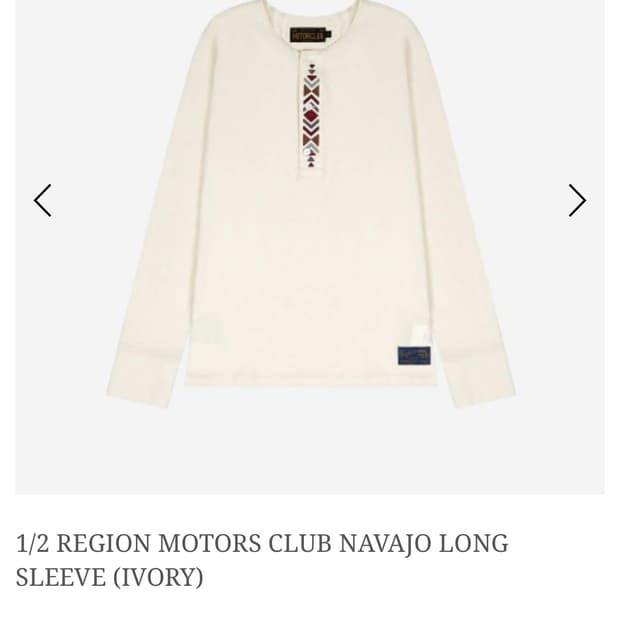 사파리스팟 롱슬리브  1/2 REGION MOTORS CLUB NAVAJ