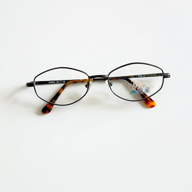 90s PARIM 건메탈 슬림 오벌 프레임 빈티지 안경