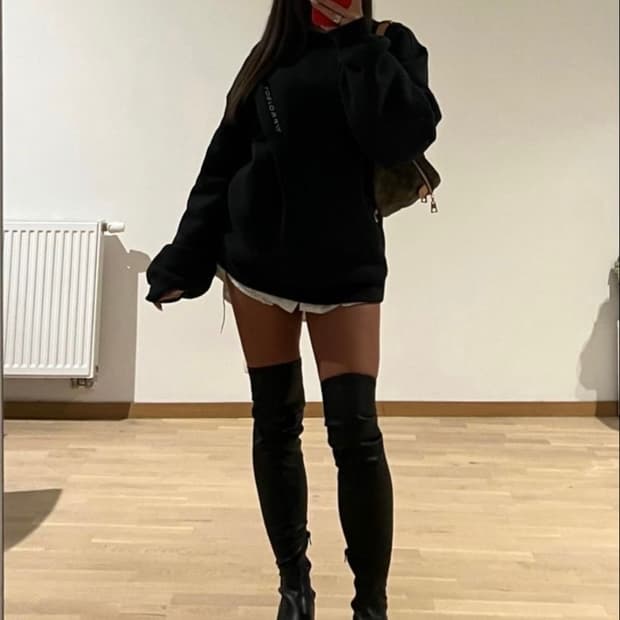 돌스킬 Dollskill 가죽 하이부츠