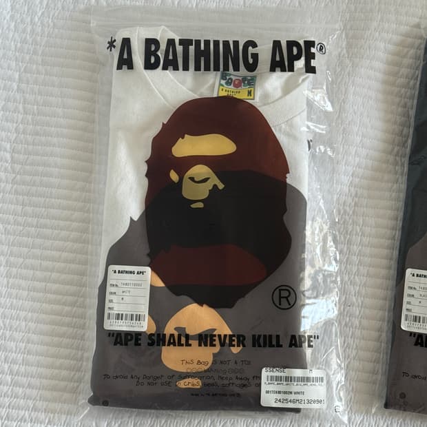 M 베이프 빅 에이프 헤드 티셔츠 화이트