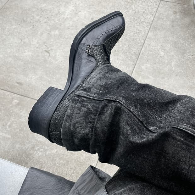 Boredom 00’s Python Leather Boots