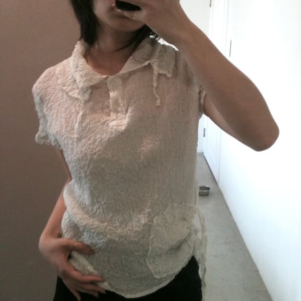 isseymiyake Crinkle shirt 