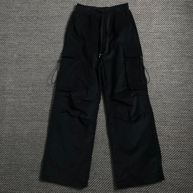 빈티지 코듀로이 블랙 스트링 카고 퍼티그 팬츠o 4040
