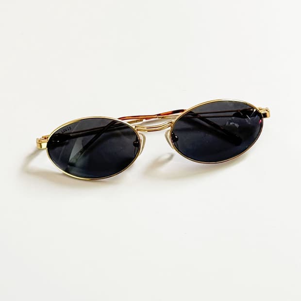 90s ALAN LOUIS 골드 슬림 오벌 메탈 빈티지 선글라스