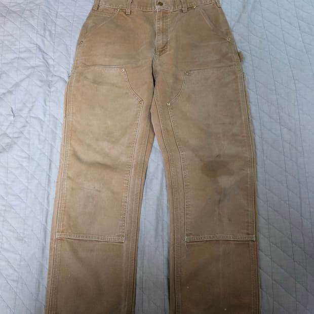 [33X32] 빈티지 칼하트 더블니 B01 BRN 워크팬츠 T-3